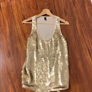 Gold sequin top